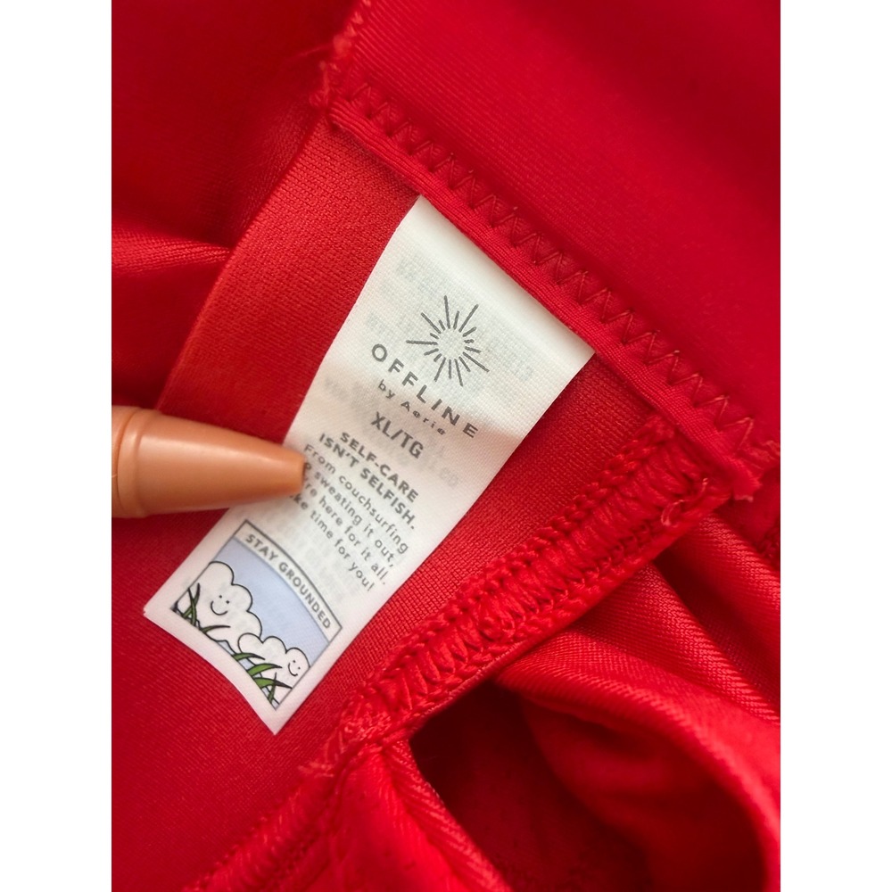 Offline by Aerie Goals Gloss Red High Neck Racerback Sports Bra XL - Picture 11 of 11
